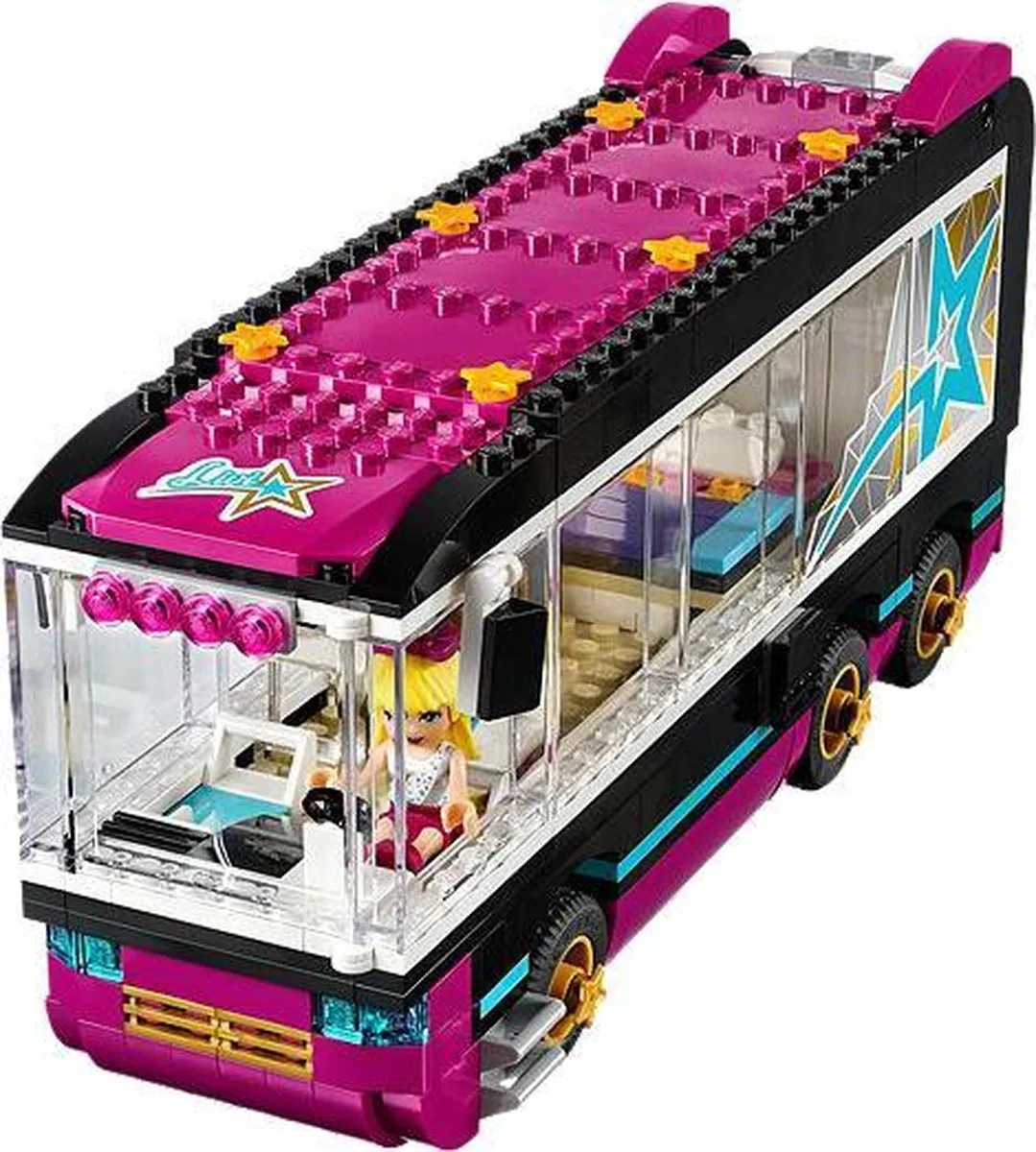 LEGO Friends Popster Toerbus 41106 - 682 Stukken - Paars