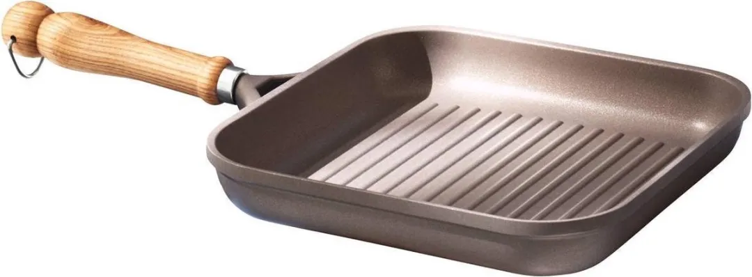 Berndes Grillpan Bonanza Essenhouten Steel 24x24cm - Grijs