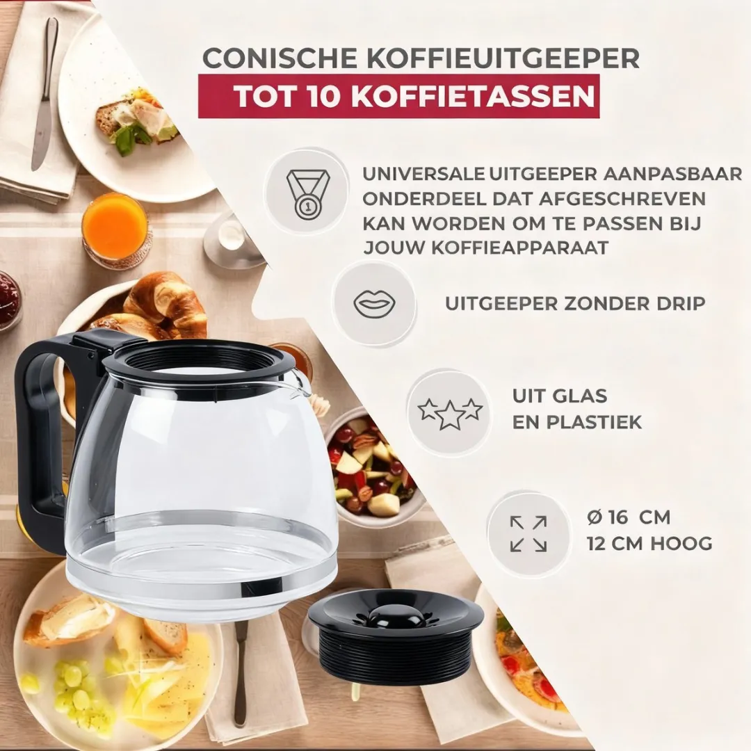 Fackelmann 20997 Kegelvormige Kan - 200ml - Transparant