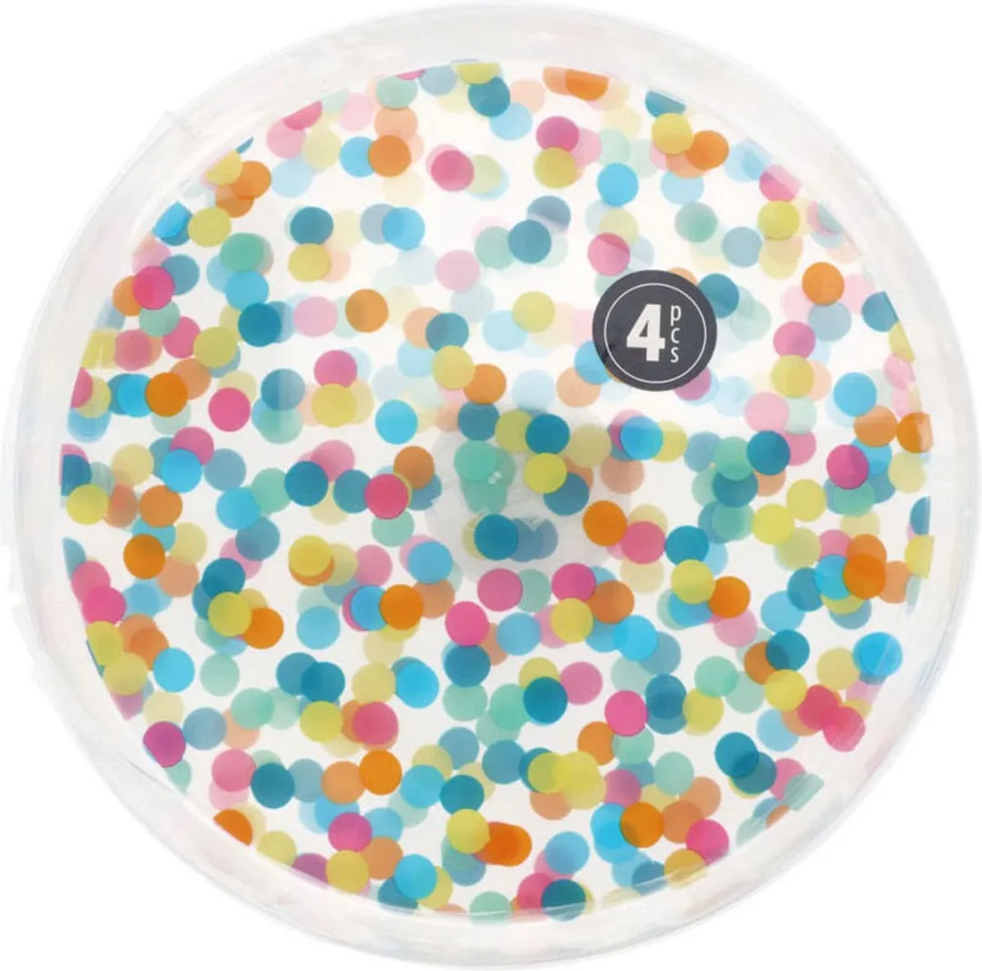 Excellent Houseware Confetti Bordenset 4-delig Ø22,5cm