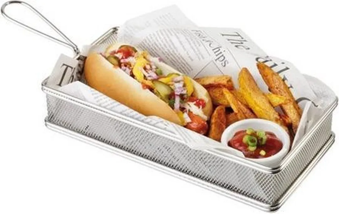 HENDI Mini Frietmandje RVS 27.5x13x4.5cm - afbeelding 6 van 6