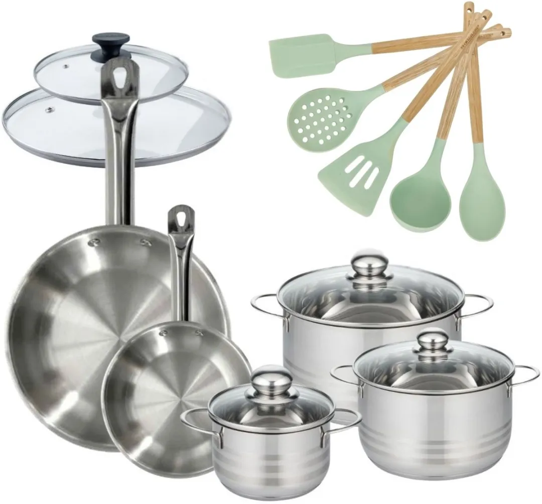 Fackelmann Etherna Set 2 Pannen 20/28cm + 3 Potten 16/20/24cm