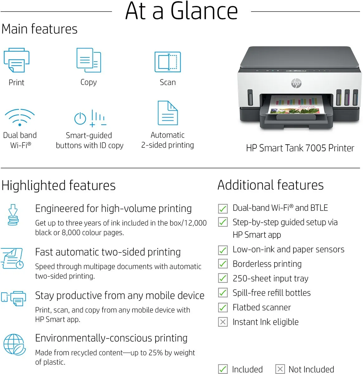 HP Smart Tank 7005 All-in-One Printer