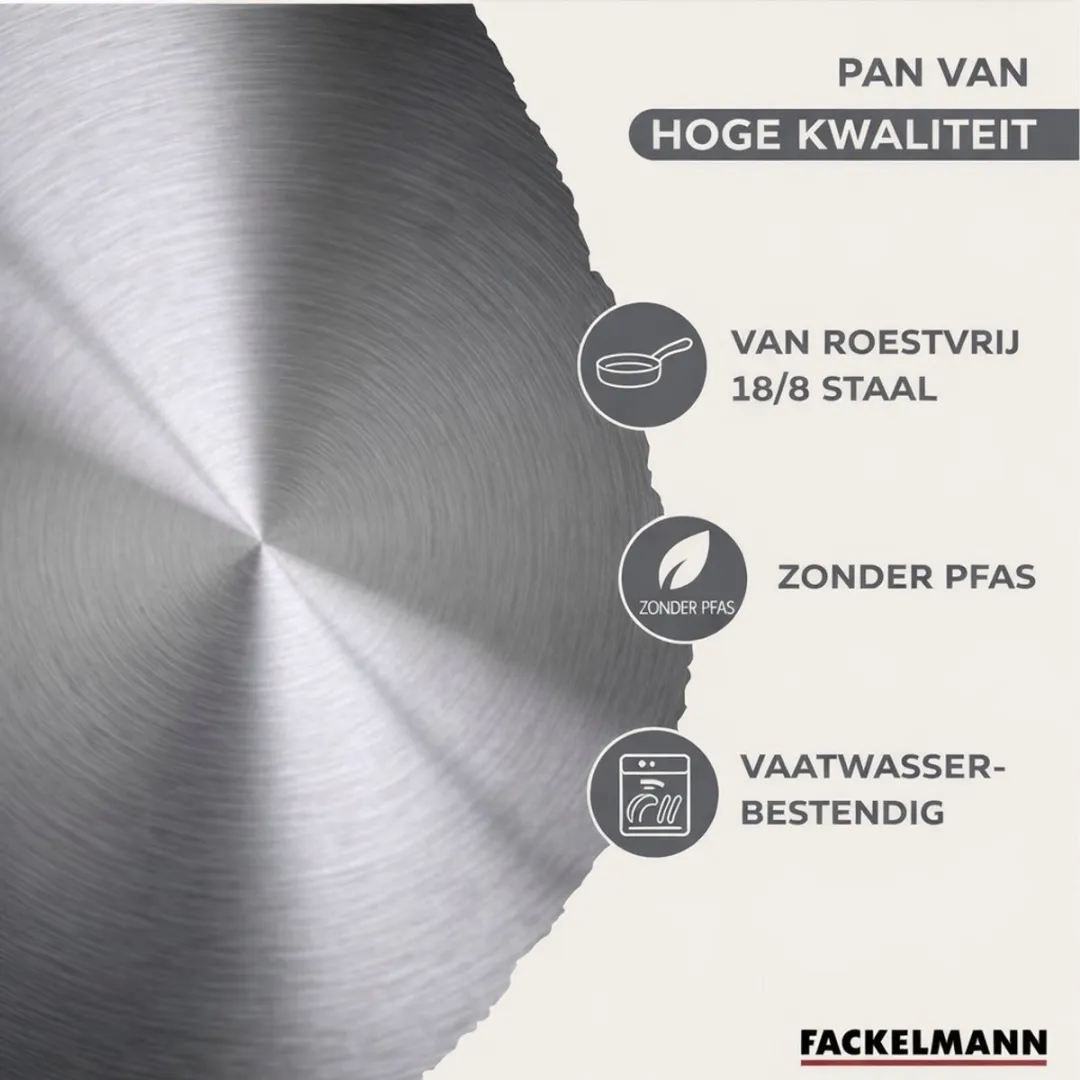 Fackelmann Elo Set Keukengerei 9355850B88 - 11-delig - Roestvrij staal/Zwart