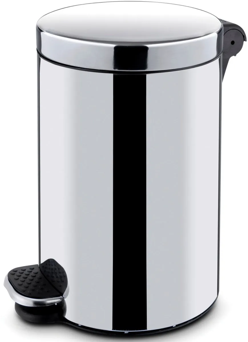 HENDI Pedaalemmer 30L Rvs - Ø30cm x 65cm - Zilver