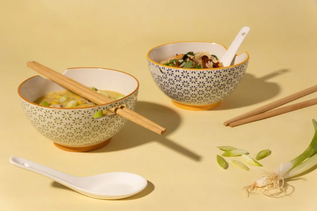 Typhoon World Foods Kommen Set 13cm - Blauw/ Groen - 2 Stuks