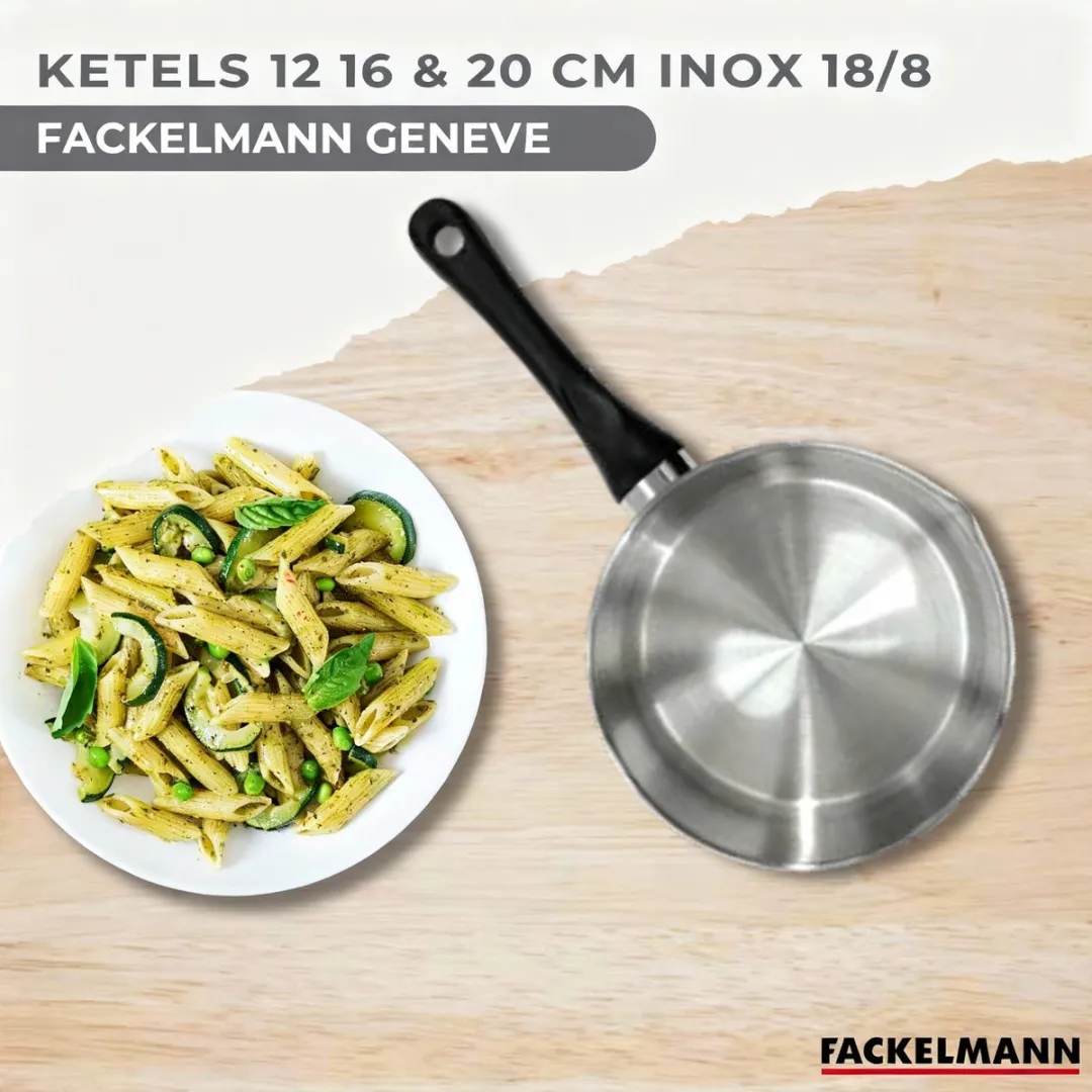 Fackelmann 9444150 Set 3 Staalpannen 12/16/20cm
