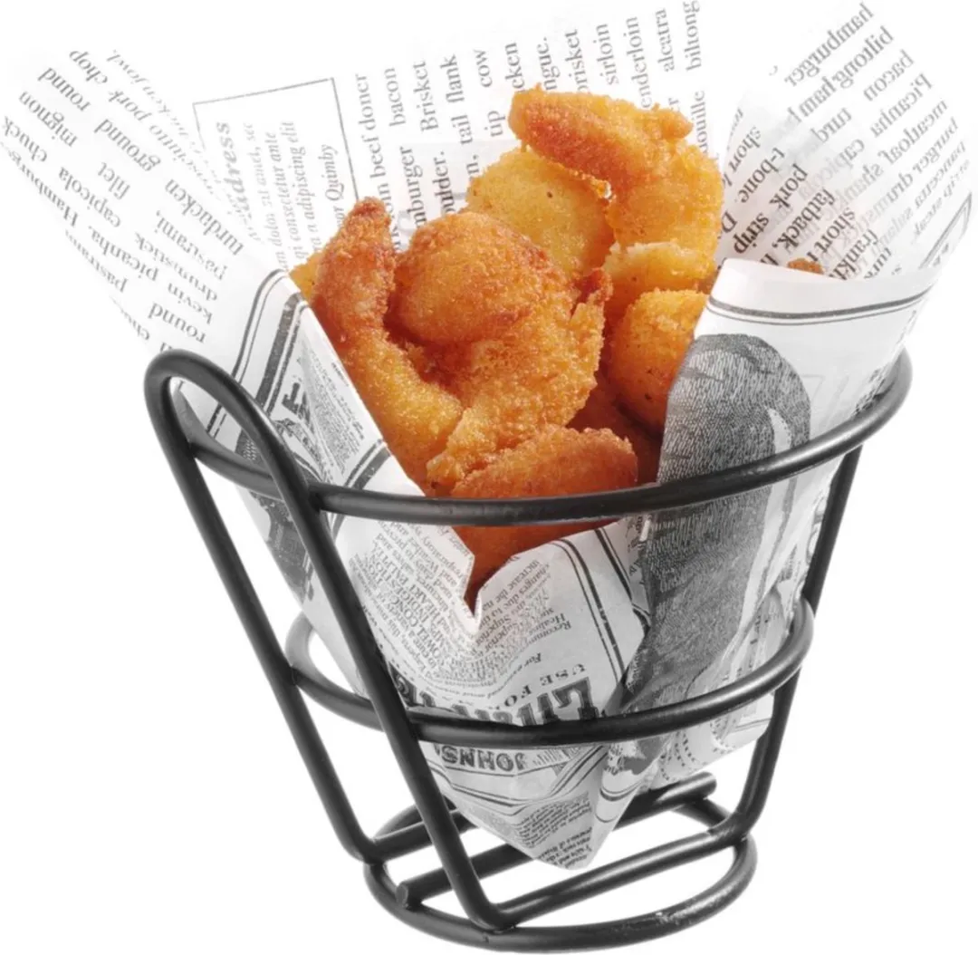 HENDI Fritesmandje 426494 - Ø115x100mm - Mat Zwart