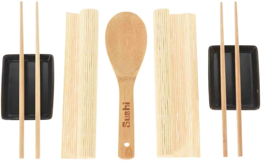 Excellent Houseware Sushi Serveer Set 7-delig - Zwart