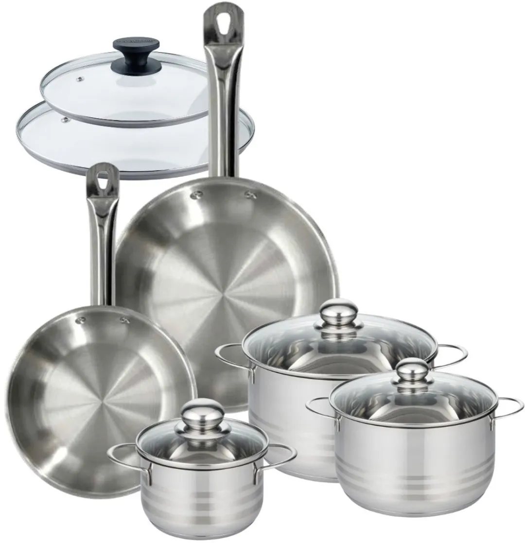 Fackelmann 9351850 Kookset - 5 Pannen 16-24cm - Roestvrij staal