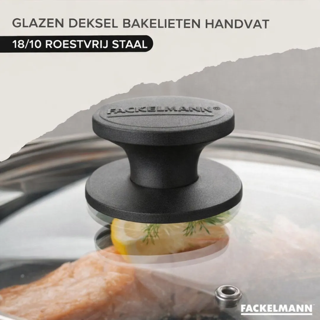 Fackelmann 9351850 Kookset - 5 Pannen 16-24cm - Roestvrij staal