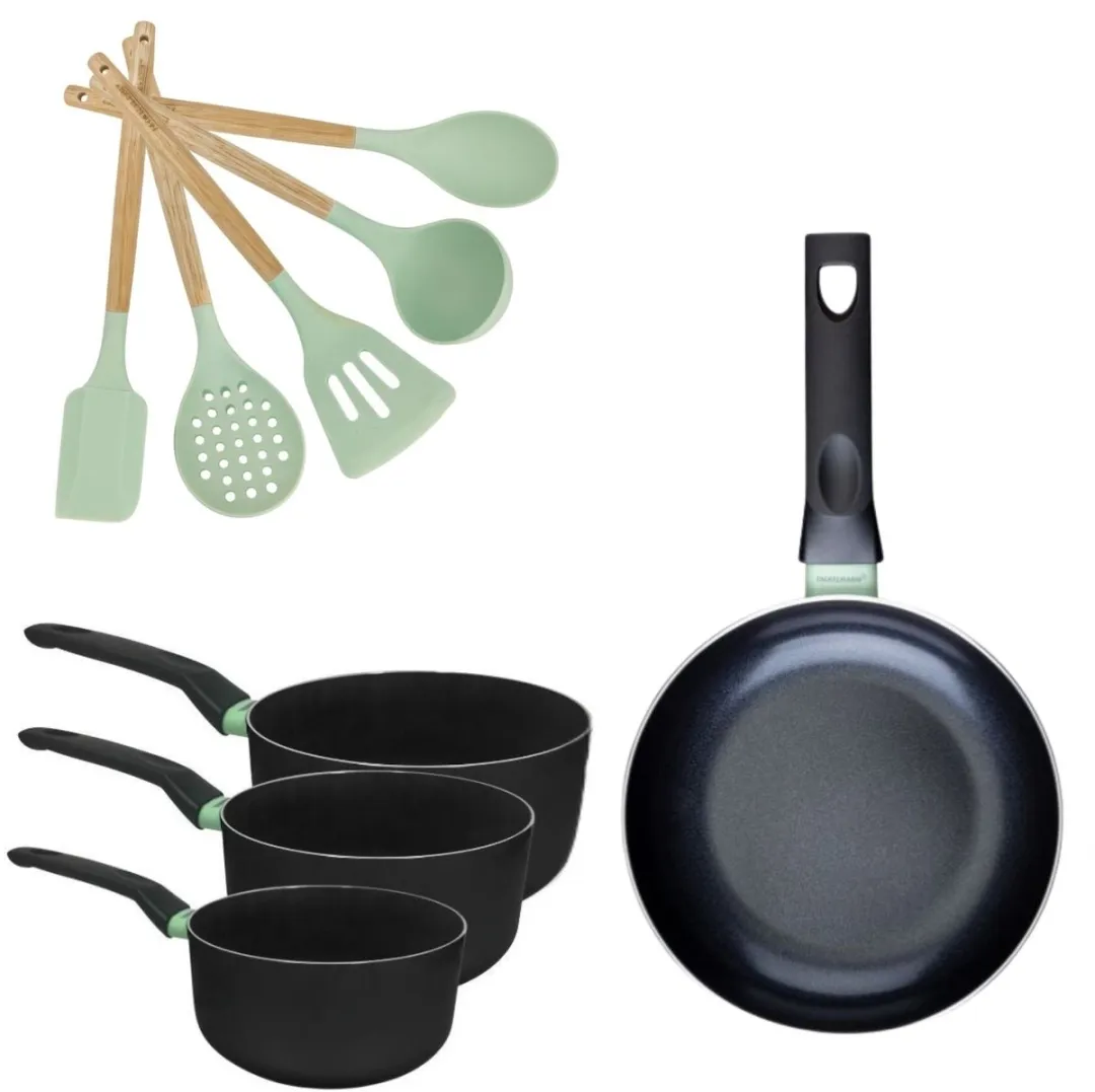 Fackelmann Brandao Roestvrijstalen Pannen Set 28/24/20/18/16cm