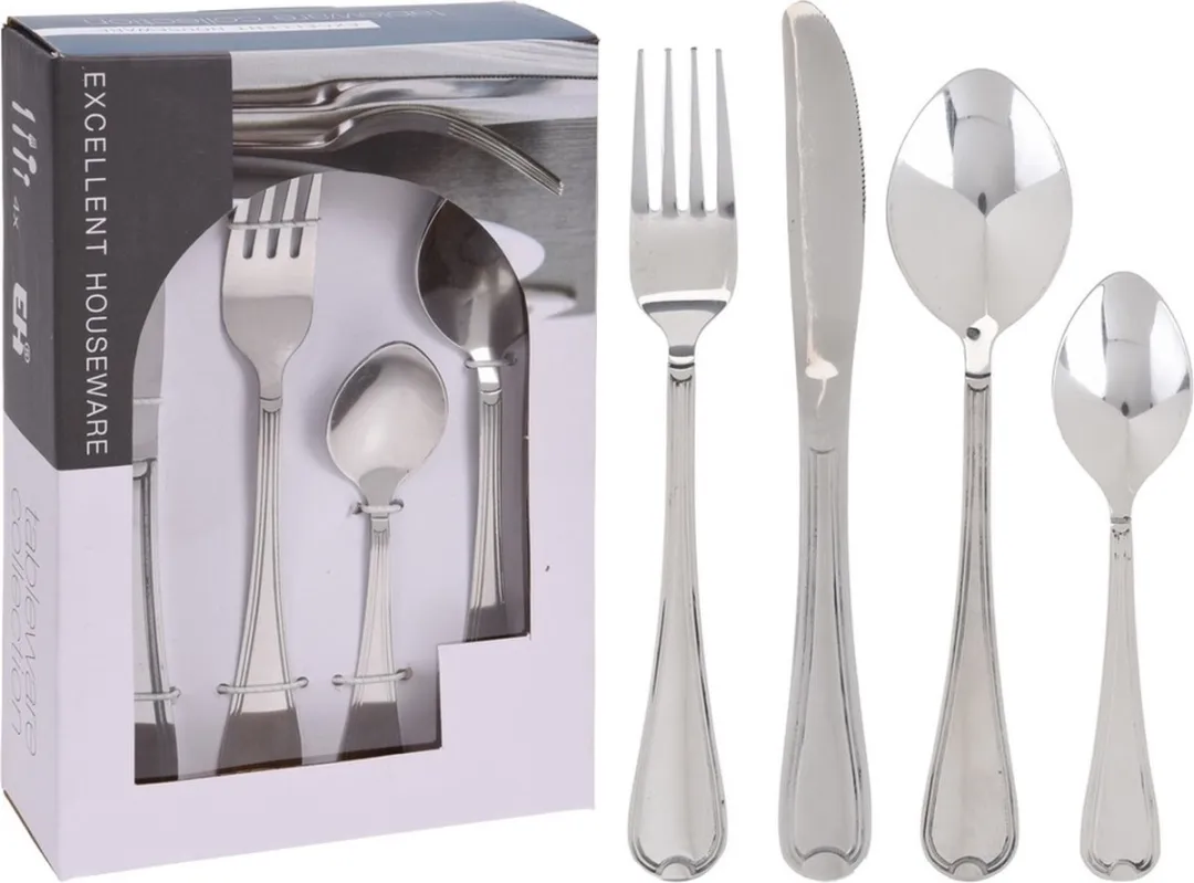 Excellent Houseware Bestekset Klassiek 16-delig - Zilver