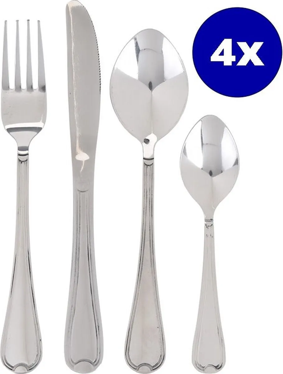 Excellent Houseware Bestekset Klassiek 16-delig - Zilver