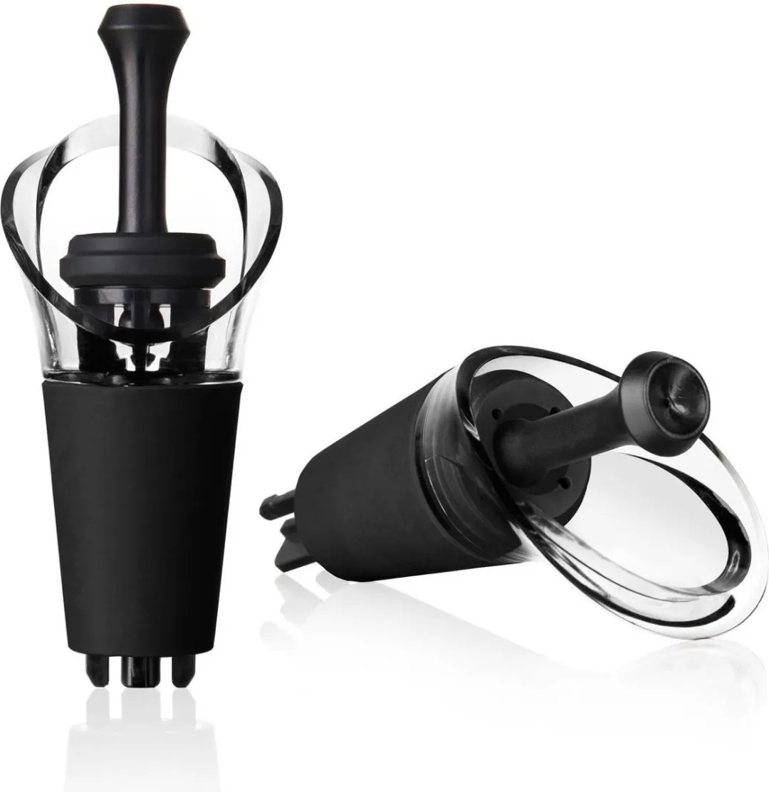 VacuVin Wine Saver & Stopper Set - 2 Stuks - Zwart - afbeelding 6 van 6