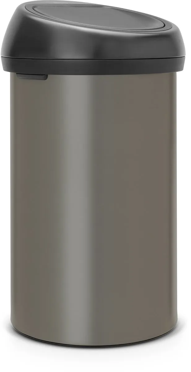Brabantia Touch Bin Prullenbak 60L - 40cm - Platinum/Matt Black