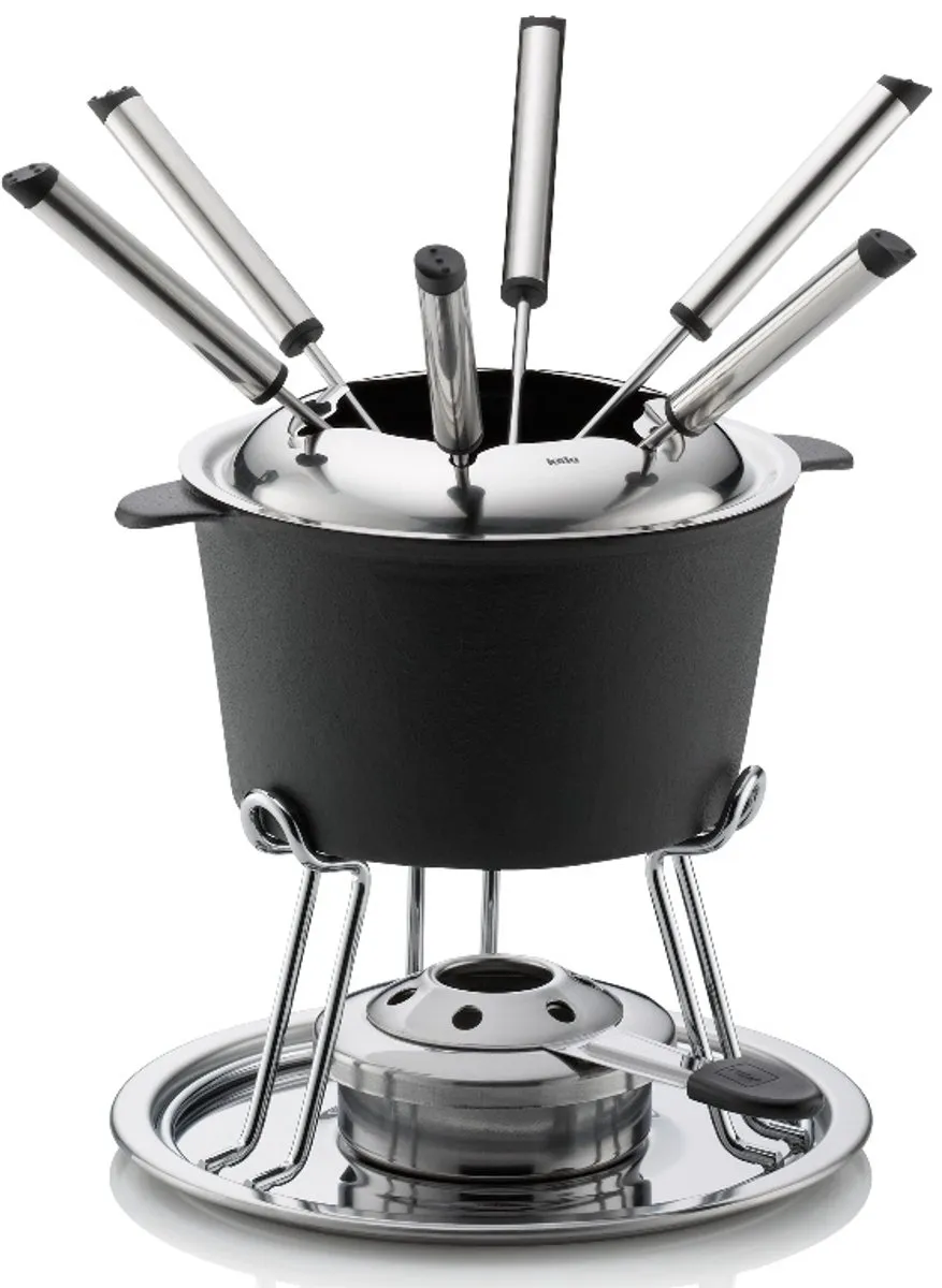 Kela Fondueset Comore Gietijzer 20cm - Zwart - afbeelding 6 van 6