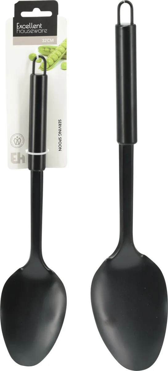 Excellent Houseware Opscheplepel RVS 32cm - Zwart