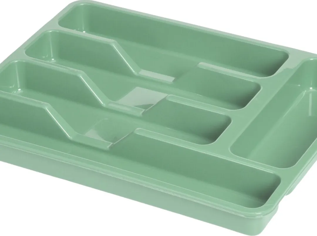 Excellent Houseware Bestekbak Organizer 5-Vaks - Groen 33,5x26,5cm