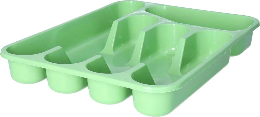 Excellent Houseware Bestekbak Organizer 5-Vaks - Groen 33,5x26,5cm