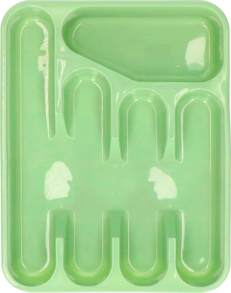 Excellent Houseware Bestekbak Organizer 5-Vaks - Groen 33,5x26,5cm