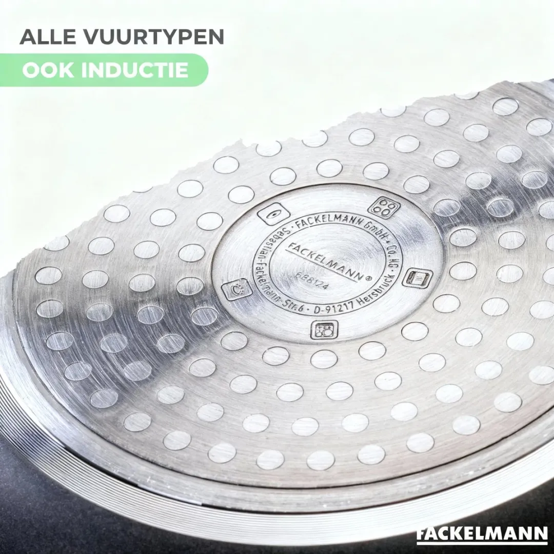 Fackelmann 9429150 Anti-Aanbakpan Set 16+20cm - Keramisch - Zwart/ Groen - afbeelding 6 van 6