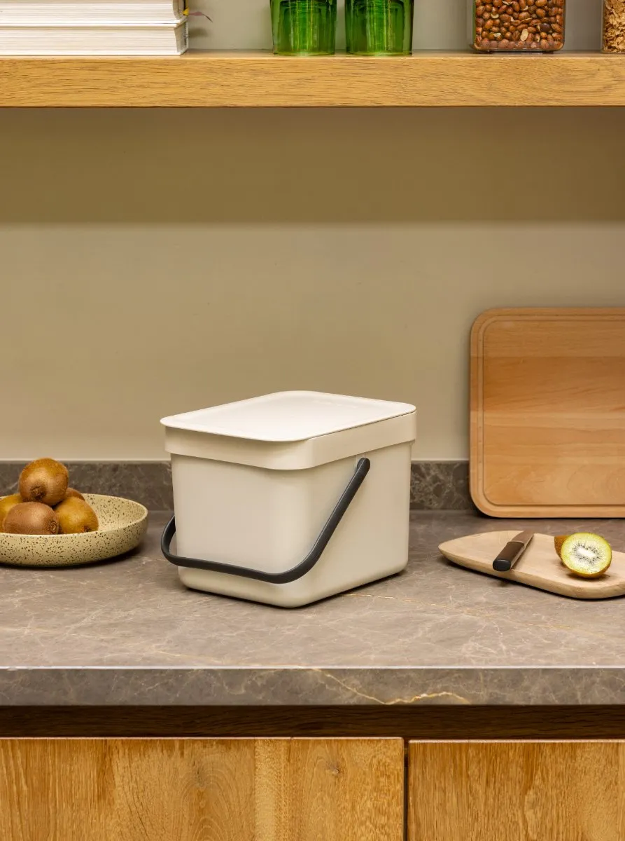 Brabantia Sort & Go Prullenbak 6L - Soft Beige