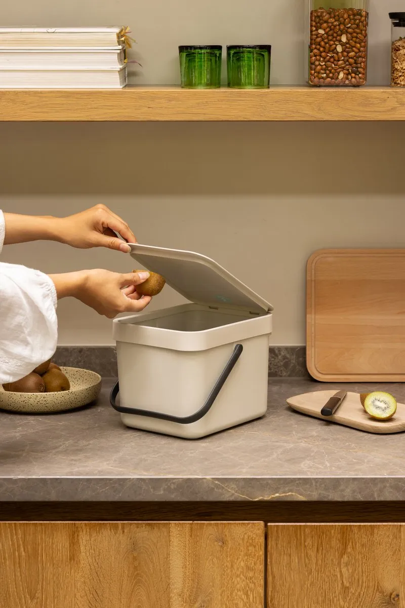 Brabantia Sort & Go Prullenbak 6L - Soft Beige