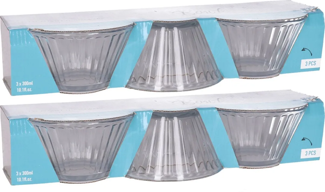 Excellent Houseware Kommetjes 300ml - 6 Stuks - Glas