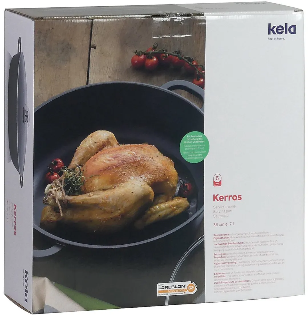 Kela Kerros Braadpan 36cm - 7L - Zwart - afbeelding 6 van 6