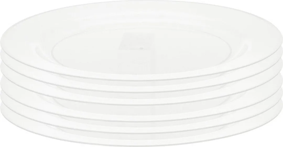Excellent Houseware Campingservies Bord 6 Stuks - 23cm - Transparant