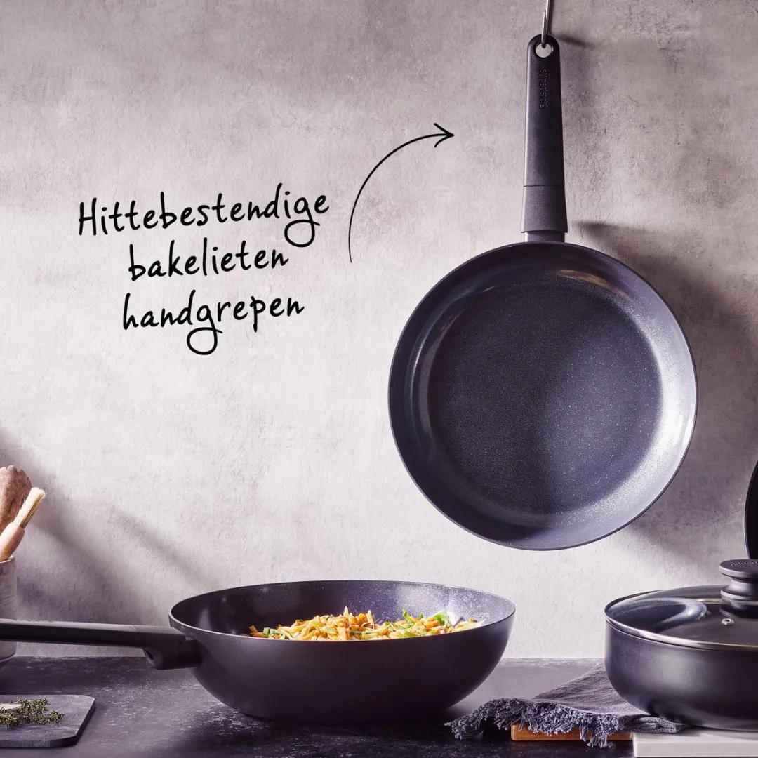 Brabantia VANTA 2-delige Koekenpannenset 24/28cm - Inductie - Zwart