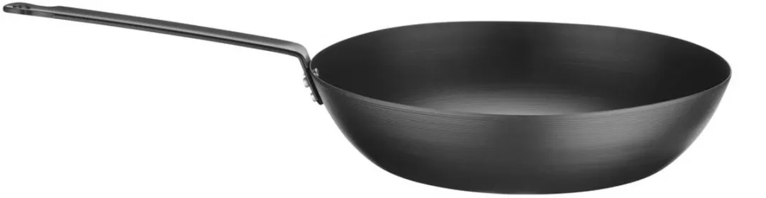 HENDI Wok Carbon Staal Ø30cm - 53cm Lengte