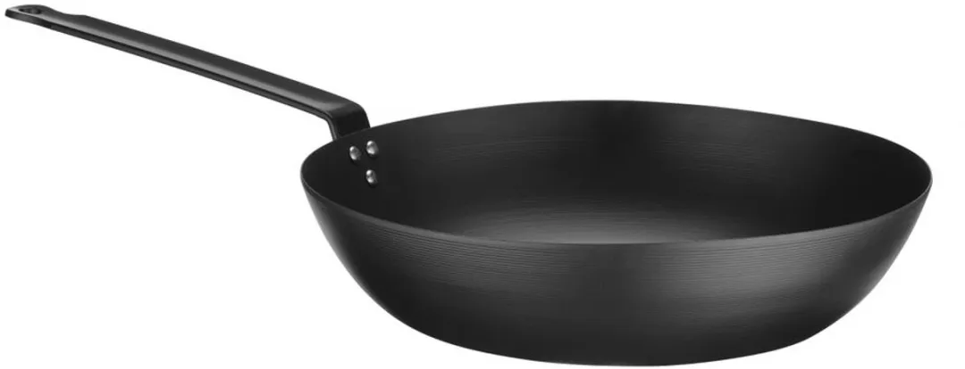 HENDI Wok Carbon Staal Ø30cm - 53cm Lengte