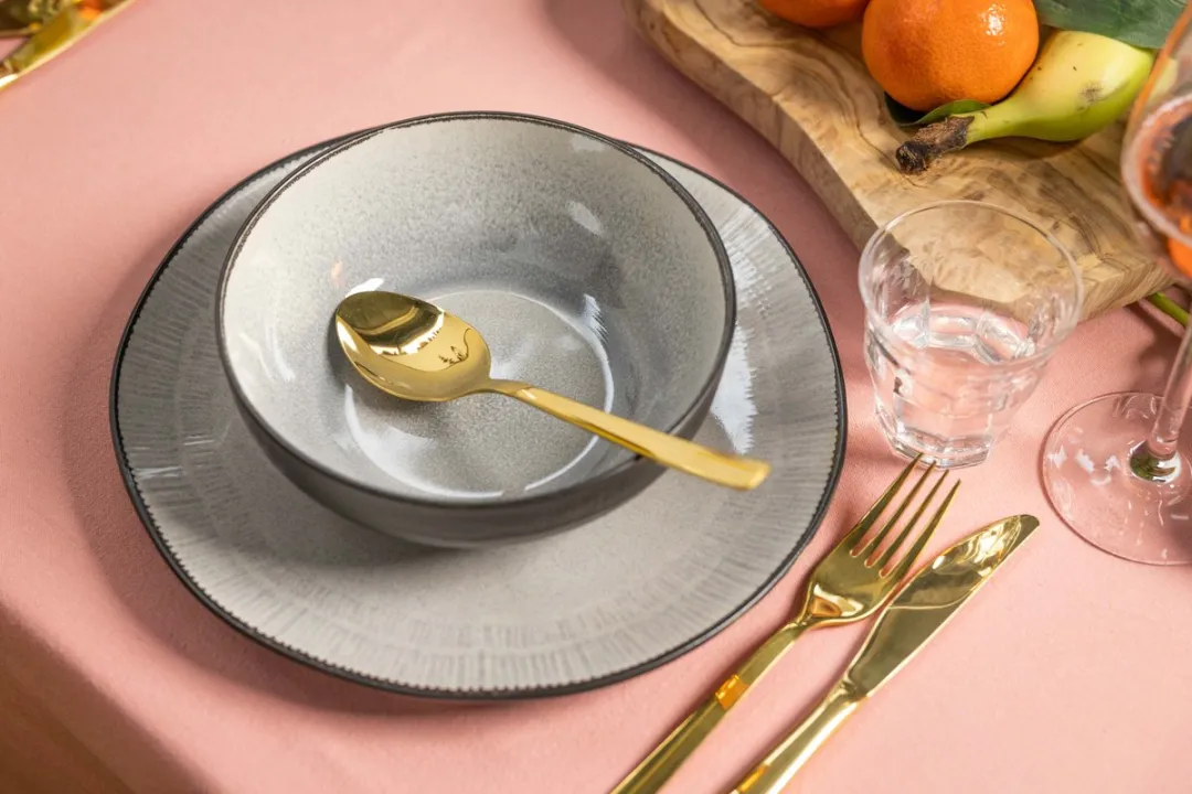 Cookinglife Dinerborden Nola Grijs - 6 Stuks Ø27cm