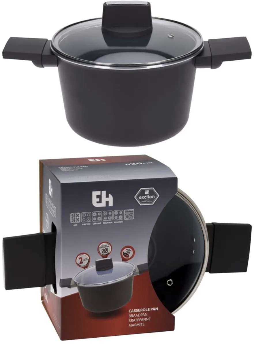 Excellent Houseware Braadpan 20cm - Zwart - afbeelding 6 van 6