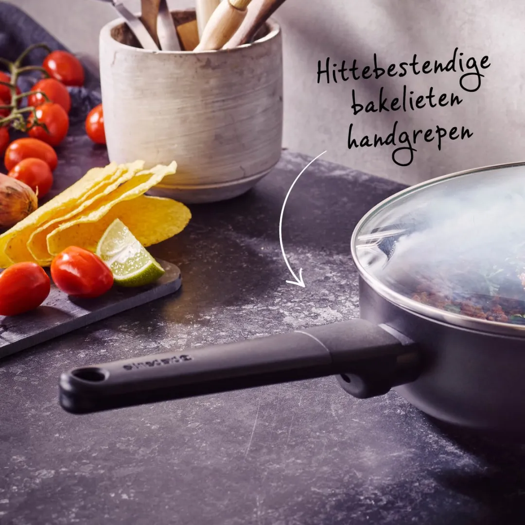 Brabantia VANTA Hapjespan 24cm - Keramisch Antiaanbak - Inductie - Zwart