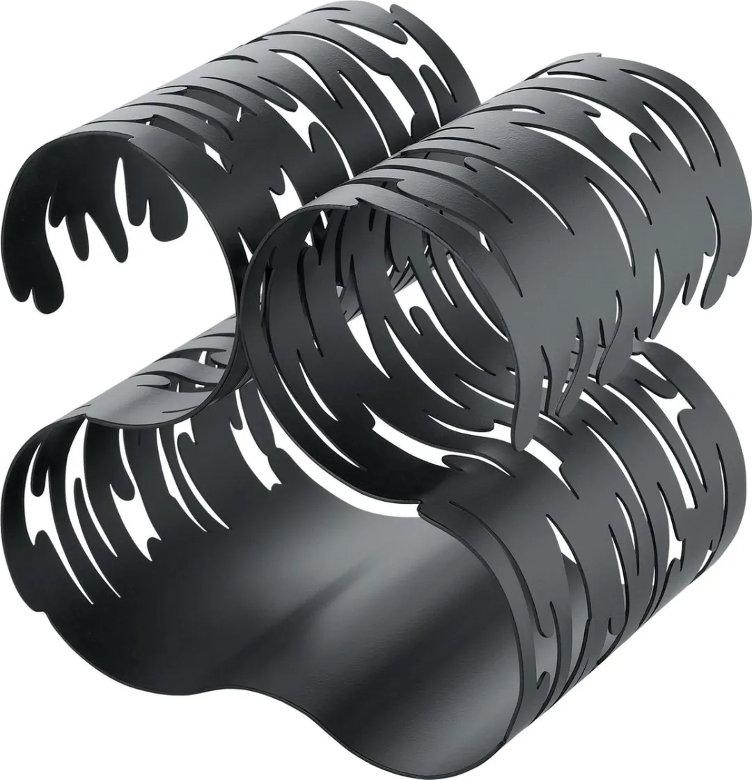 Alessi Barkcellar Wijnrek BM03 B - 4 Flessen - Zwart