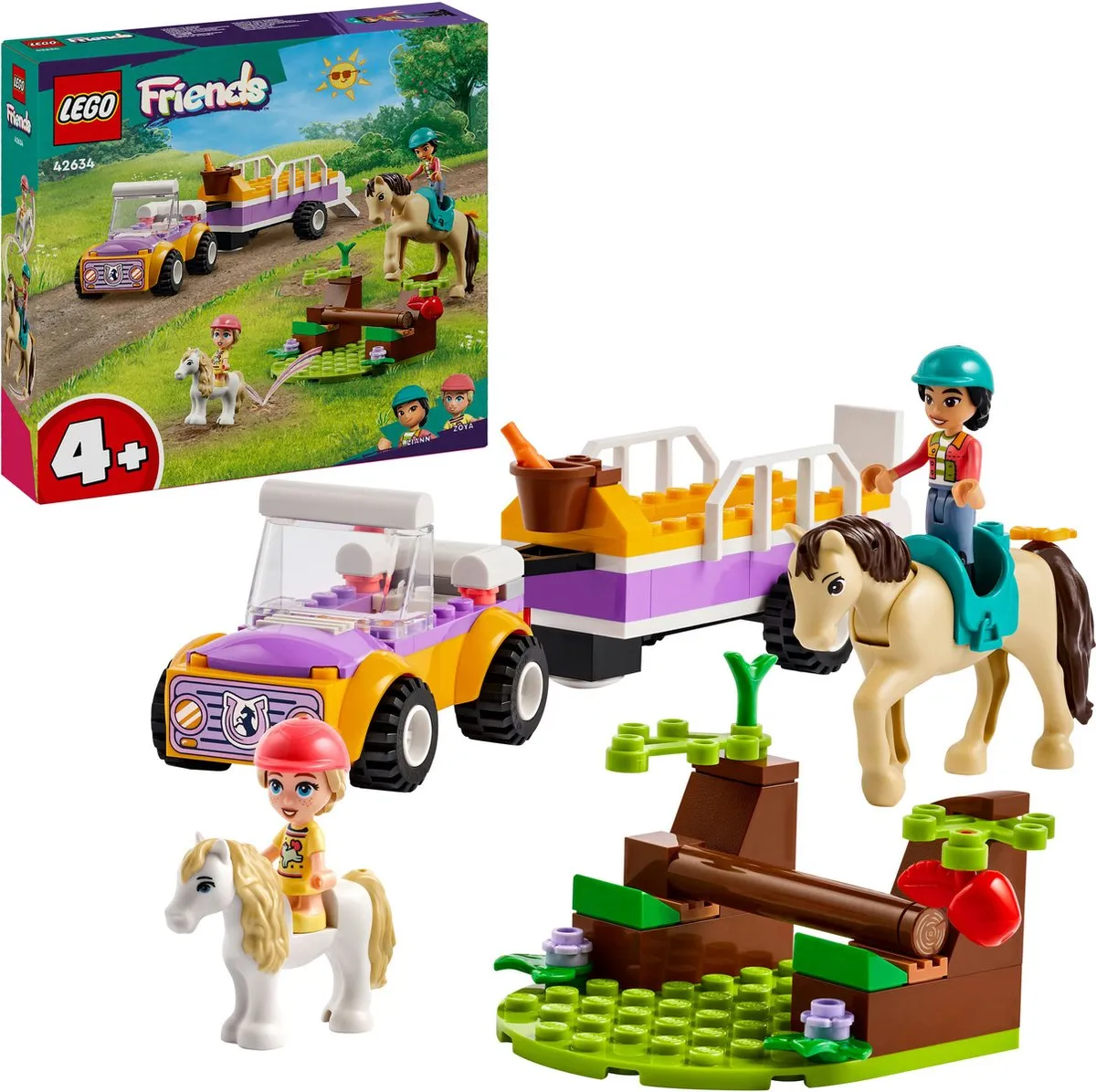 LEGO Friends Paard en Pony Aanhangwagen 42634 - 105 Stukken