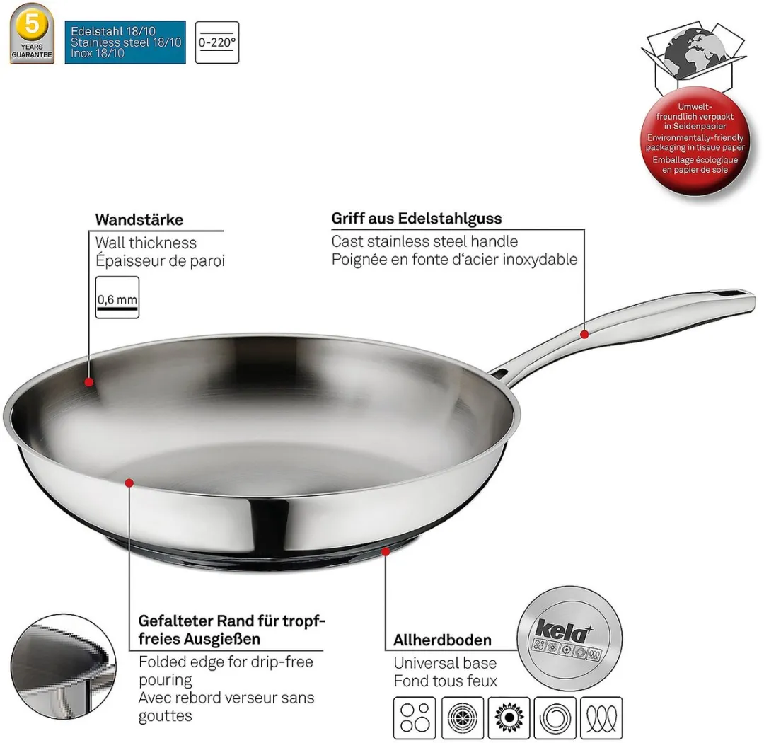 Kela Flavoria Koekenpan 28cm - RVS - afbeelding 6 van 6