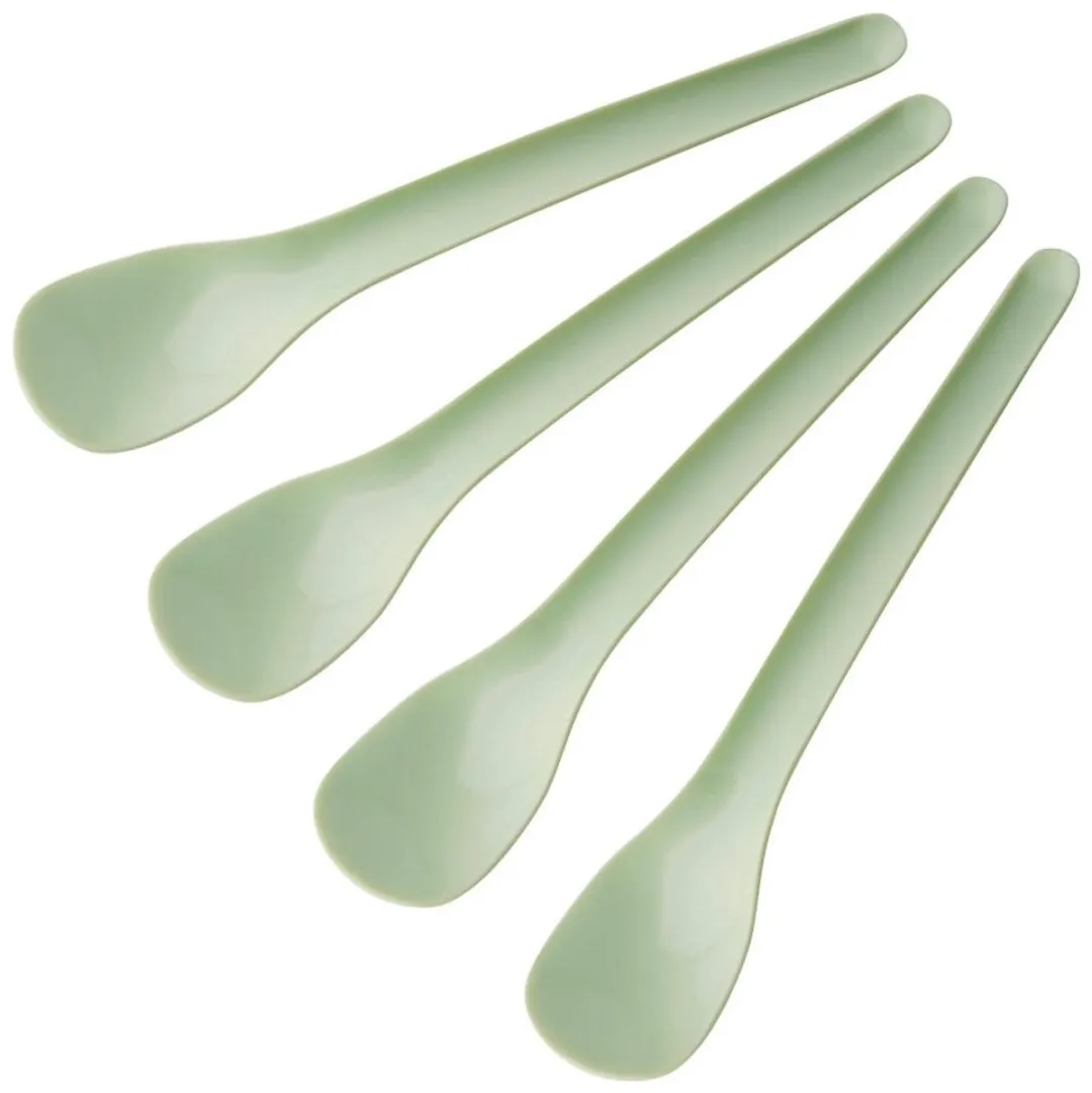 Fackelmann 9316150 Eierlepels Set - 8 Stuks - Kunststof - Lichtgroen