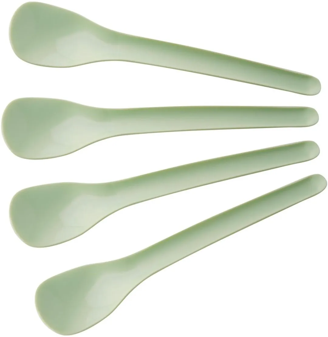 Fackelmann 9316150 Eierlepels Set - 8 Stuks - Kunststof - Lichtgroen