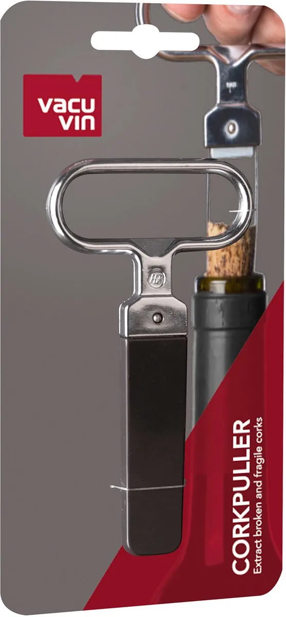 VacuVin Cork Puller RVS - Zilver