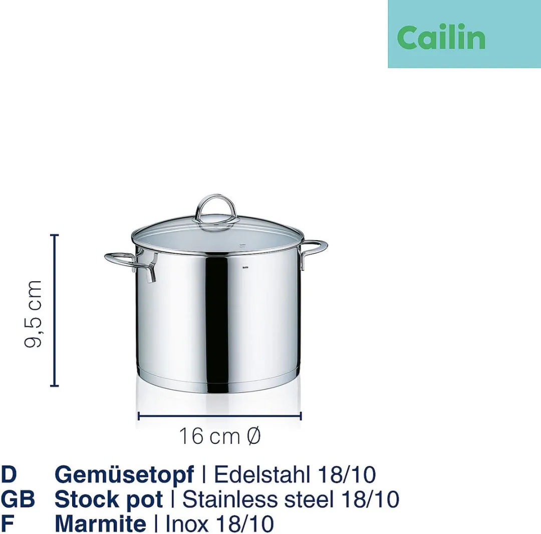 Kela Cailin Soeppan 24cm - 9L - RVS