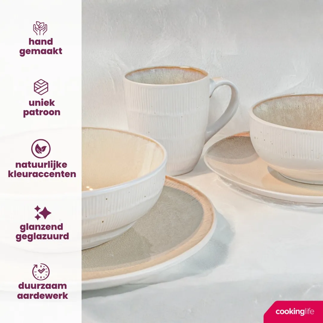 Cookinglife Nola Soepkommen - 6-delig Ø17cm Aardewerk