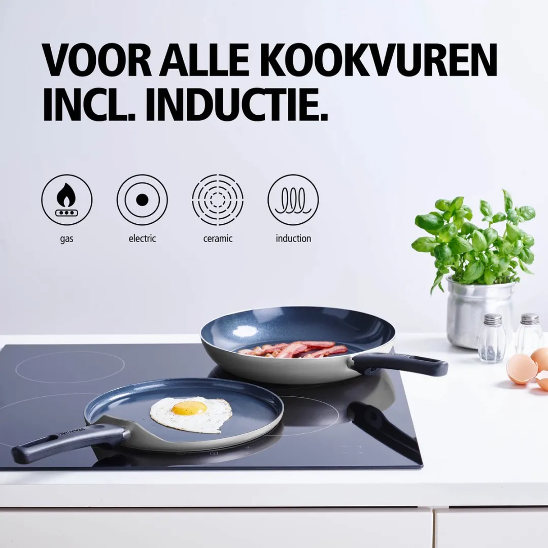 Brabantia INDU+ Pannenkoekenpan 24cm - Grijs