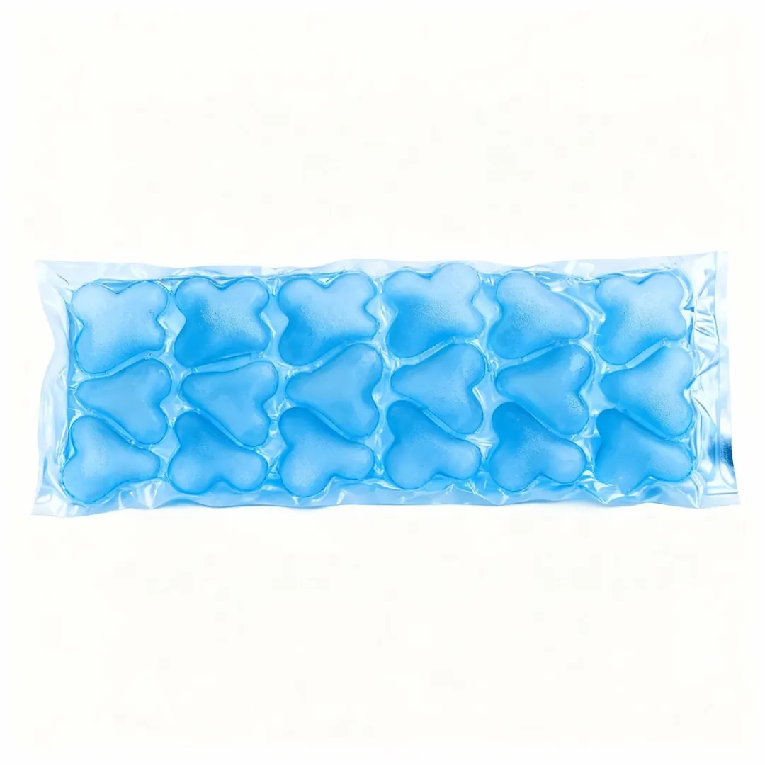 Fackelmann IJsblokjeszakjes Hartjes/Ovaal 12 Stuks - Blauw