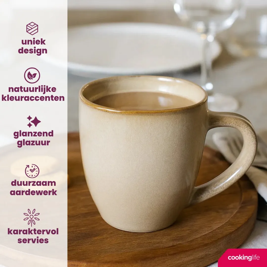Cookinglife Sabi Koffiemokken - 450ml - 6 Stuks