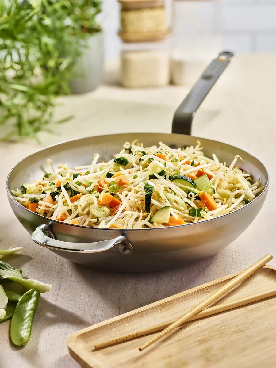 DeBuyer Mineral B Wok 32cm - Staal - Inductiegeschikt
