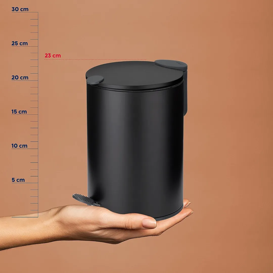 Kela Pedaal Afvalemmer 3L - Zwart